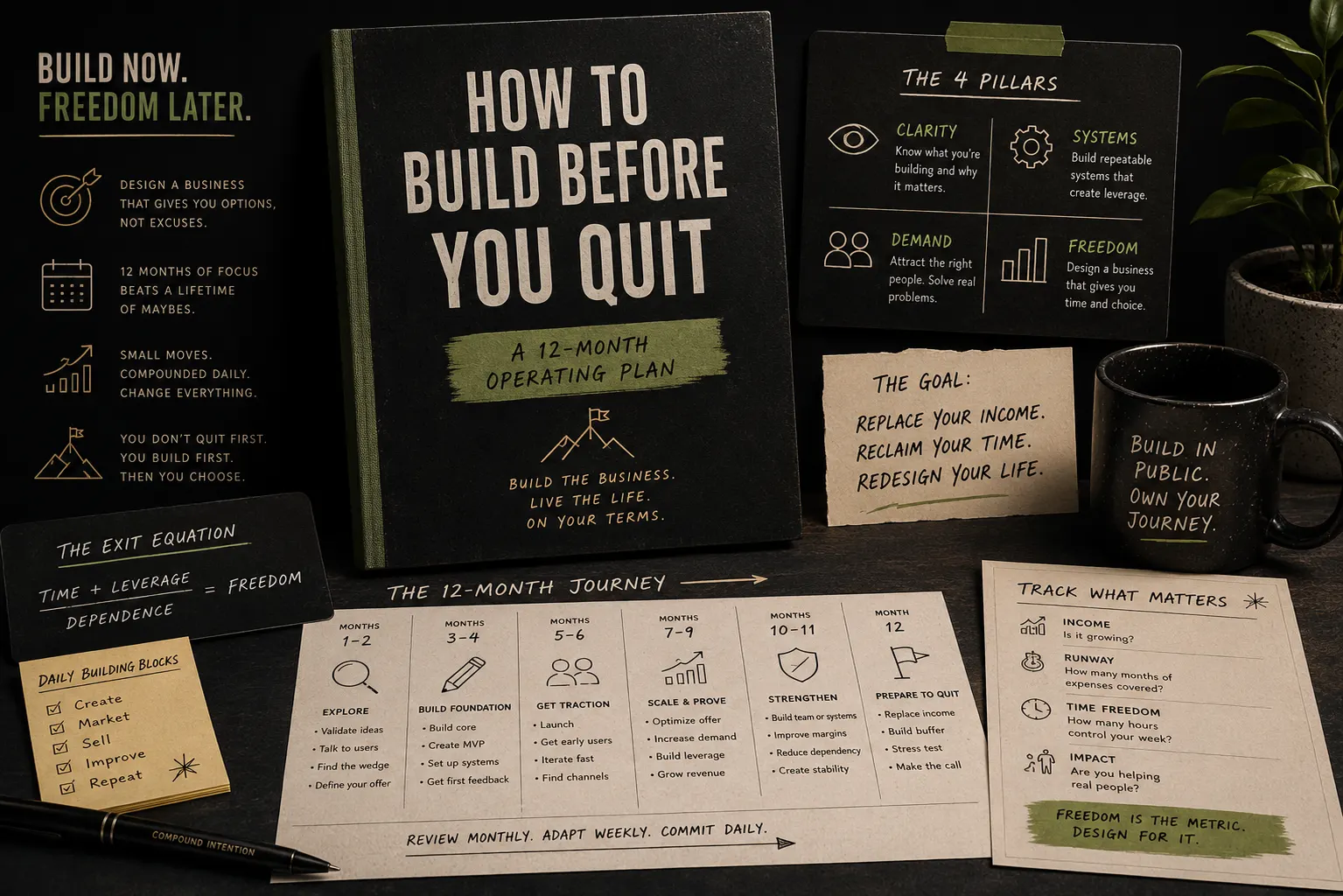How to Build Before You Quit: A 12-Month Operating Plan